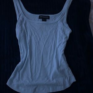 Women's Light Blue Ribbed Tank Top